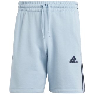 Spodenki męskie adidas Essentials French Terry 3-Stripes jasnoniebieskie IS1340 Adidas
