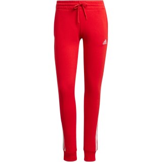 Spodnie damskie adidas Essentials 3-Stripes Fleece czerwone IY1719 Adidas