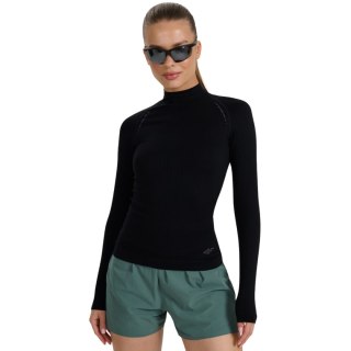 Koszulka damska longsleeve 4F F419 głęboka czerń 4FWAW25TFLOF419 20S XS/S 4F
