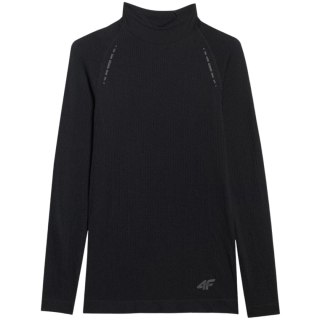 Koszulka damska longsleeve 4F F419 głęboka czerń 4FWAW25TFLOF419 20S XS/S 4F