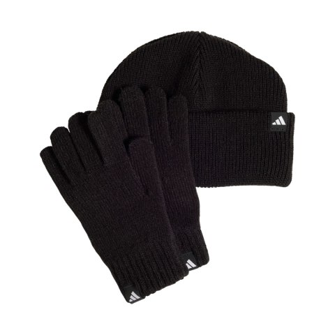Komplet dla dzieci adidas czapka + rękawiczki czarny JP2783 Młodzieżowa Adidas