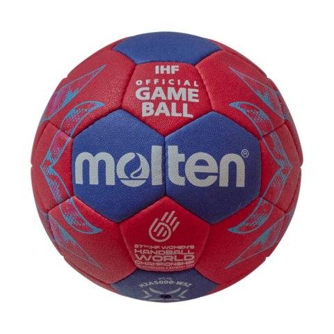 Piłka ręczna Molten IHF Approved Pro Official World Cup 2025 czerwono-niebieska H2A5000-W5Z 2 Molten