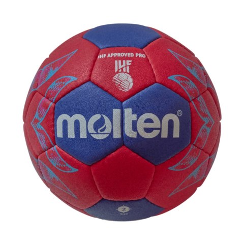 Piłka ręczna Molten IHF Approved Pro Official World Cup 2025 czerwono-niebieska H2A5000-W5Z 2 Molten