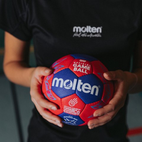 Piłka ręczna Molten IHF Approved Pro Official World Cup 2025 czerwono-niebieska H2A5000-W5Z 2 Molten