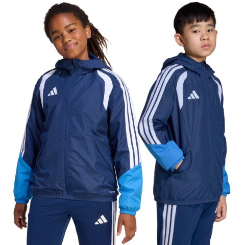 Kurtka dla dzieci adidas Tiro 26 Competition All Weather niebieska JL7300 140cm Adidas teamwear