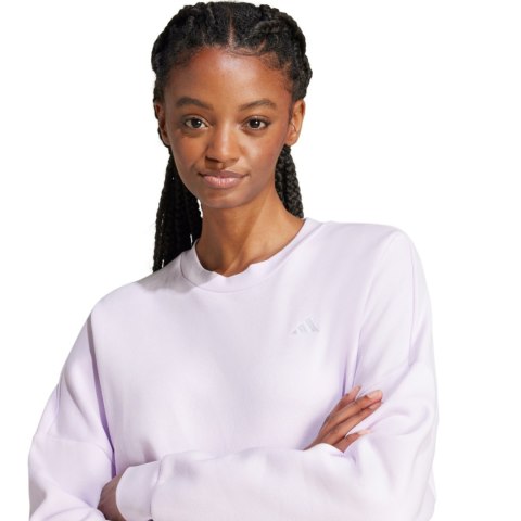 Bluza damska adidas Essentials Small Logo Feel Cozy fioletowa JF8827 Adidas Bluza damska adidas Essentials Small Logo Feel Cozy fioletowa JF8827 Adidas