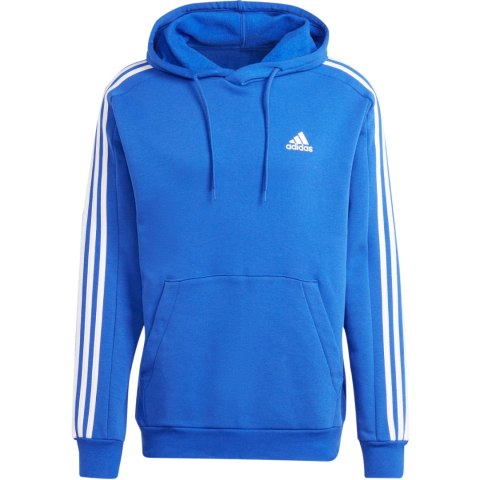Bluza męska adidas Essentials Fleece 3-Stripes Hoodie niebieska IJ8934 Adidas Bluza męska adidas Essentials Fleece 3-Stripes Hoodie niebieska IJ8934 Adidas