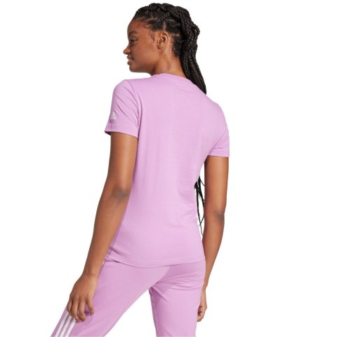 Koszulka damska adidas Loungewear Essentials Slim Logo Tee fioletowa IY9192 Adidas Koszulka damska adidas Loungewear Essentials Slim Logo Tee fioletowa IY9192 Adidas