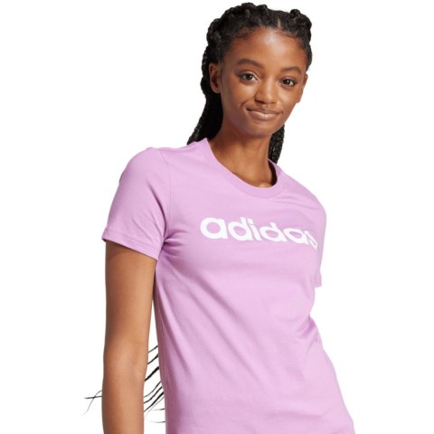Koszulka damska adidas Loungewear Essentials Slim Logo Tee fioletowa IY9192 Adidas Koszulka damska adidas Loungewear Essentials Slim Logo Tee fioletowa IY9192 Adidas