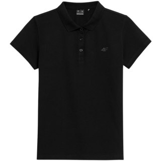 Koszulka damska polo 4F F317 głęboka czerń 4FWMM00TPTSF317 20S 4F