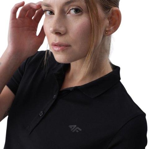 Koszulka damska polo 4F F317 głęboka czerń 4FWMM00TPTSF317 20S 4F Koszulka damska polo 4F F317 głęboka czerń 4FWMM00TPTSF317 20S 4F