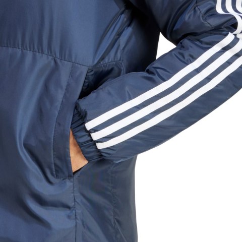 Kurtka męska adidas Essentials 3-Stripes Insulated Hooded granatowa IS1278 Adidas Kurtka męska adidas Essentials 3-Stripes Insulated Hooded granatowa IS1278 Adidas