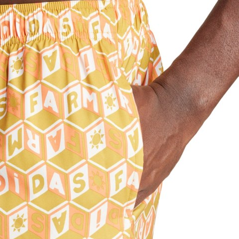 Spodenki kąpielowe męskie adidas FARM Rio 3-Stripes CLX żółte IR6199 Adidas Spodenki kąpielowe męskie adidas FARM Rio 3-Stripes CLX żółte IR6199 Adidas