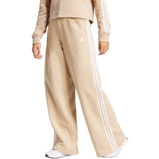 Spodnie damskie adidas Essentials 3-Stripes Fleece Wide beżowe IR5385 Adidas