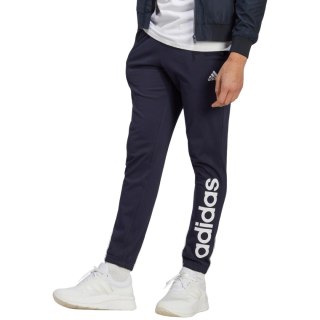 Spodnie męskie adidas Essentials Single Jersey Tapered Elasticized Cuff Logo granatowe IC0056 Adidas