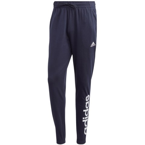 Spodnie męskie adidas Essentials Single Jersey Tapered Elasticized Cuff Logo granatowe IC0056 Adidas Spodnie męskie adidas Essentials Single Jersey Tapered Elasticized Cuff Logo granatowe IC0056 Adidas