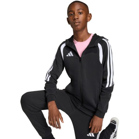 Bluza dla dzieci adidas Tiro 26 League Sweat Full Zip Hoodie czarna KF3324 140cm Adidas teamwear
