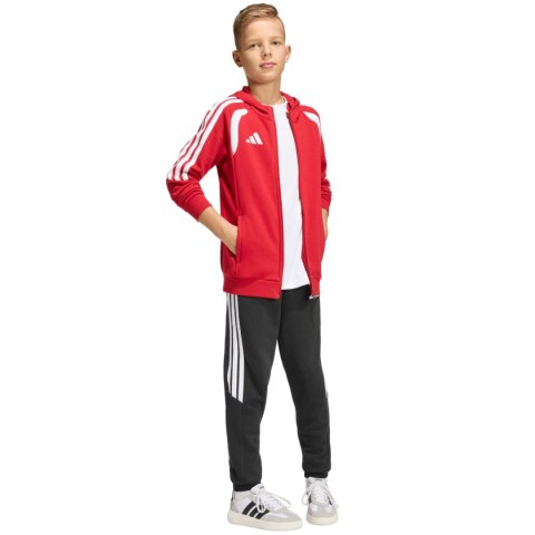 Bluza dla dzieci adidas Tiro 26 League Sweat Full Zip Hoodie czerwona KF9101 116cm Adidas teamwear