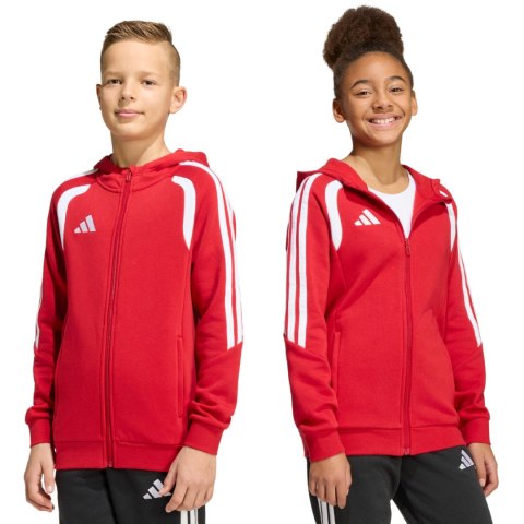 Bluza dla dzieci adidas Tiro 26 League Sweat Full Zip Hoodie czerwona KF9101 140cm Adidas teamwear