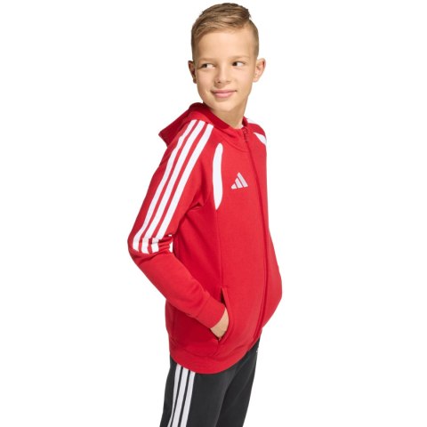 Bluza dla dzieci adidas Tiro 26 League Sweat Full Zip Hoodie czerwona KF9101 140cm Adidas teamwear