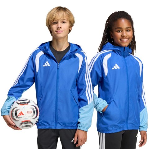 Kurtka dla dzieci adidas Tiro 26 Competition All Weather niebieska KB0157 116cm Adidas teamwear