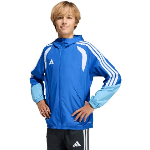 Kurtka dla dzieci adidas Tiro 26 Competition All Weather niebieska KB0157 140cm Adidas teamwear