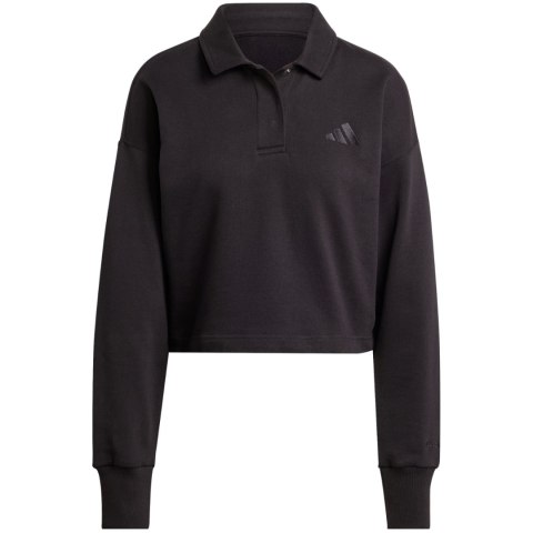 Bluza damska adidas ALL SZN French Terry Polo czarna IX3806 Adidas Bluza damska adidas ALL SZN French Terry Polo czarna IX3806 Adidas