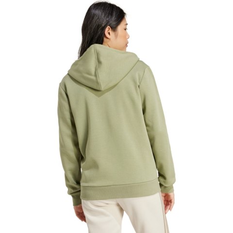 Bluza damska adidas Essentials 3-Stripes Full-Zip Fleece Hoodie oliwkowa JP2352 Adidas Bluza damska adidas Essentials 3-Stripes Full-Zip Fleece Hoodie oliwkowa JP2352 Adidas