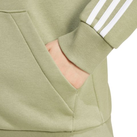 Bluza damska adidas Essentials 3-Stripes Full-Zip Fleece Hoodie oliwkowa JP2352 Adidas Bluza damska adidas Essentials 3-Stripes Full-Zip Fleece Hoodie oliwkowa JP2352 Adidas