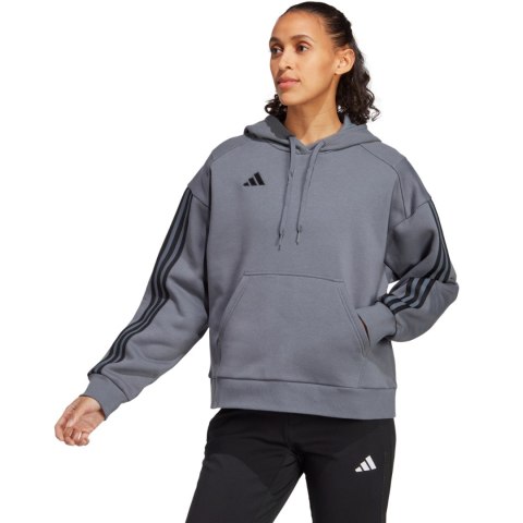 Bluza damska adidas Tiro 23 Competition Cotton Hoodie szara IC4618 Adidas teamwear Bluza damska adidas Tiro 23 Competition Cotton Hoodie szara IC4618 Adidas teamwear