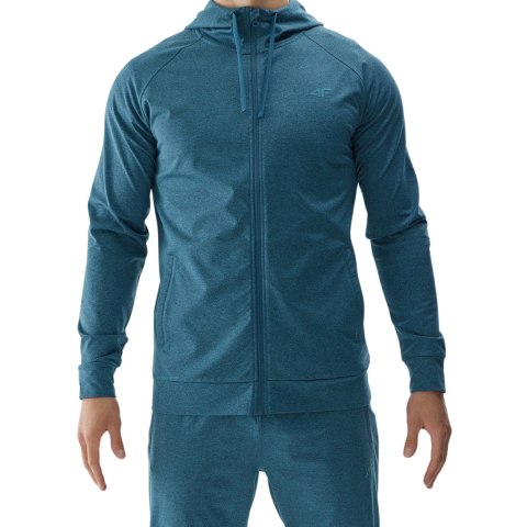 Bluza męska 4F M404 morska zieleń melanż 4FWAW24TFSWM404 46M 4F Bluza męska 4F M404 morska zieleń melanż 4FWAW24TFSWM404 46M 4F