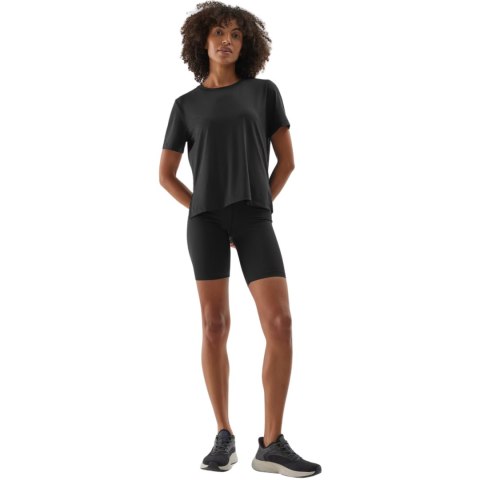 Legginsy damskie krótkie 4F F012 głęboka czerń 4FWAW24TFSTF012 20S 4F