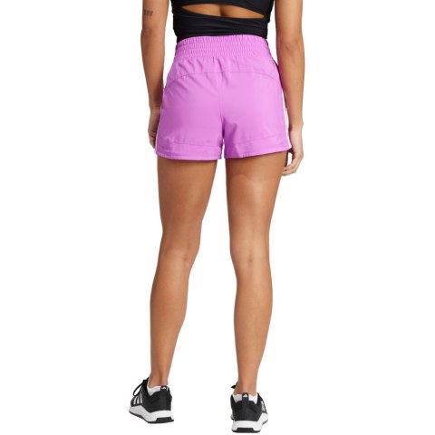 Spodenki damskie adidas Pacer Training 3-Stripes Woven High Rise różowe IX1079 Adidas
