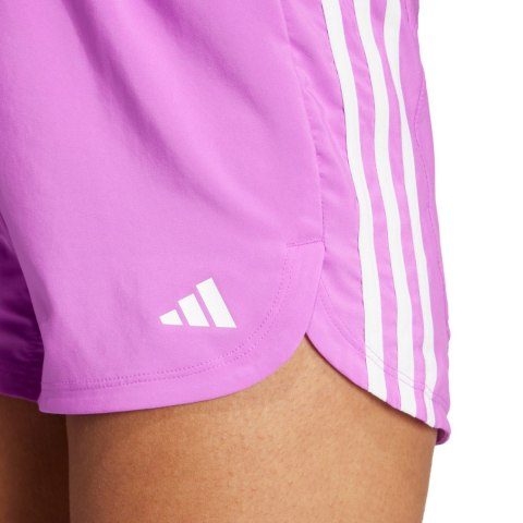 Spodenki damskie adidas Pacer Training 3-Stripes Woven High Rise różowe IX1079 Adidas