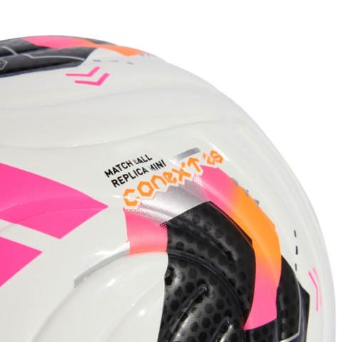 Piłka nożna adidas Conext 26 Mini biało-czarno-różowa KE5868 1 Adidas