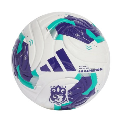 Piłka nożna adidas Queens League mini biało-fioletowo-zielona KE8233 1 Adidas