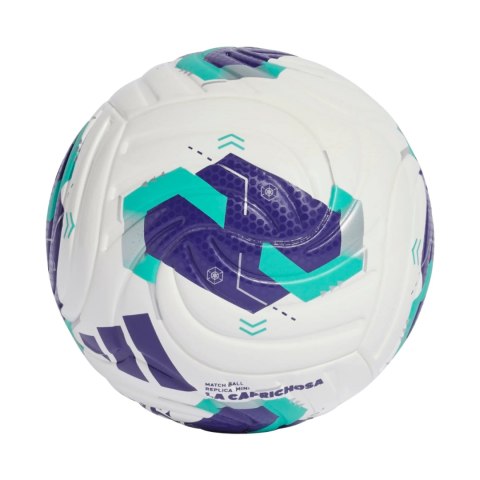 Piłka nożna adidas Queens League mini biało-fioletowo-zielona KE8233 1 Adidas