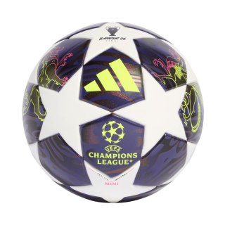 Piłka nożna adidas UCL 25/26 Final Mini biało-fioletowa JX9099 1 Adidas