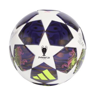 Piłka nożna adidas UCL 25/26 Final Mini biało-fioletowa JX9099 1 Adidas