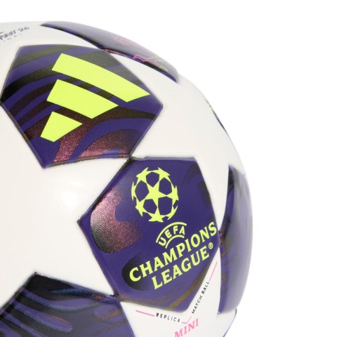 Piłka nożna adidas UCL 25/26 Final Mini biało-fioletowa JX9099 1 Adidas