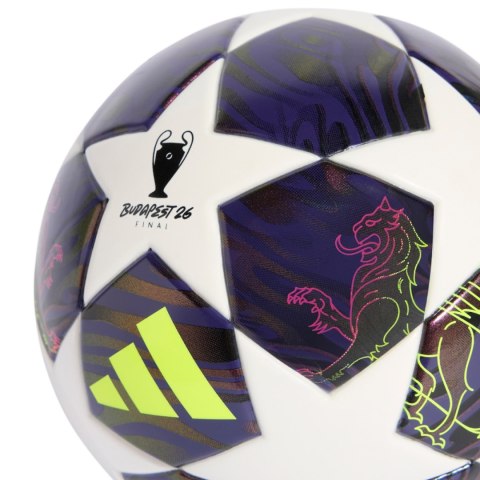 Piłka nożna adidas UCL 25/26 Final Mini biało-fioletowa JX9099 1 Adidas