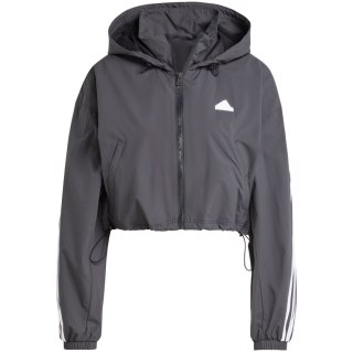 Kurtka damska adidas FI 3S WND WB szara IS3660 Adidas
