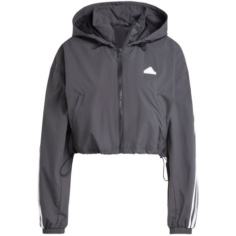 Kurtka damska adidas FI 3S WND WB szara IS3660 Adidas