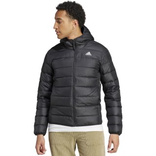 Kurtka męska adidas Essentials Light Down Hooded czarna HZ5723 Adidas