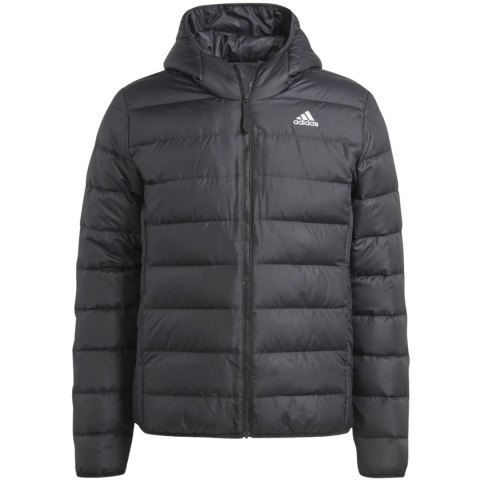 Kurtka męska adidas Essentials Light Down Hooded czarna HZ5723 Adidas Kurtka męska adidas Essentials Light Down Hooded czarna HZ5723 Adidas