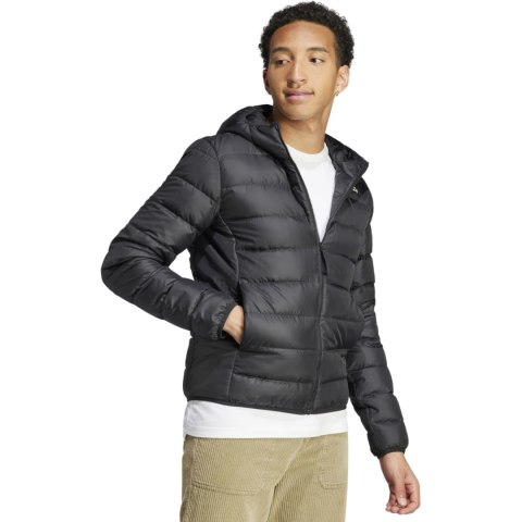 Kurtka męska adidas Essentials Light Down Hooded czarna HZ5723 Adidas Kurtka męska adidas Essentials Light Down Hooded czarna HZ5723 Adidas