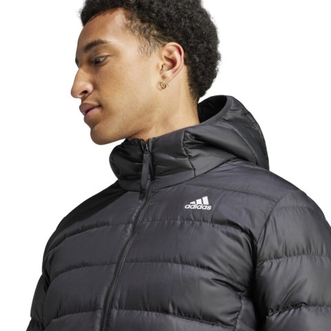 Kurtka męska adidas Essentials Light Down Hooded czarna HZ5723 Adidas Kurtka męska adidas Essentials Light Down Hooded czarna HZ5723 Adidas
