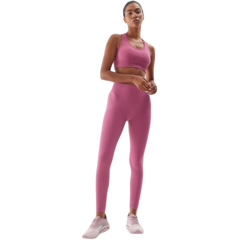 Legginsy damskie 4F F278 ciemny róż 4FWAW24TFTIF278 53S 4F