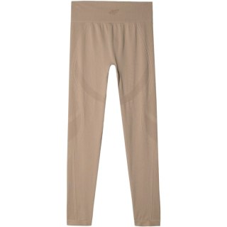 Legginsy termoaktywne damskie 4F F157 jasny brąz 4FWAW24USEAF157 82S 4F