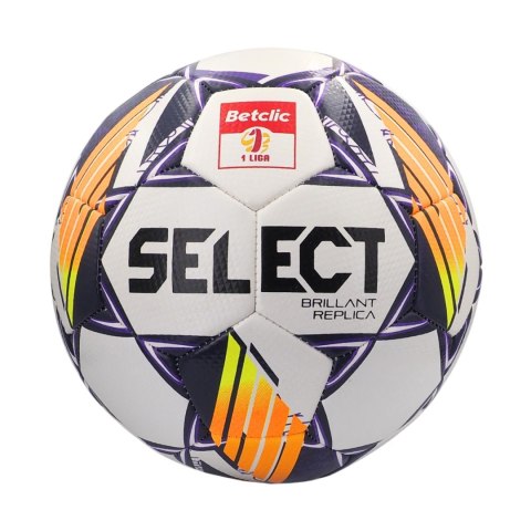 Piłka nożna Select Brillant Replica DB Betclic 1 Liga v24 biało-pomarańczowo-fioletowa 18766 Select Piłka nożna Select Brillant Replica DB Betclic 1 Liga v24 biało-pomarańczowo-fioletowa 18766 Select